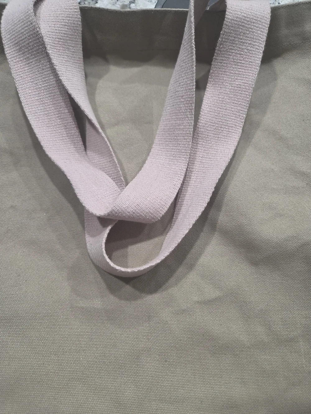 Marco Bicego Tan Canvas Tote with Pink Handles